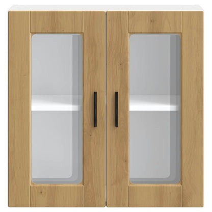 Kitchen Wall Cabinet with Glass Door "Porto" Artisan Oak