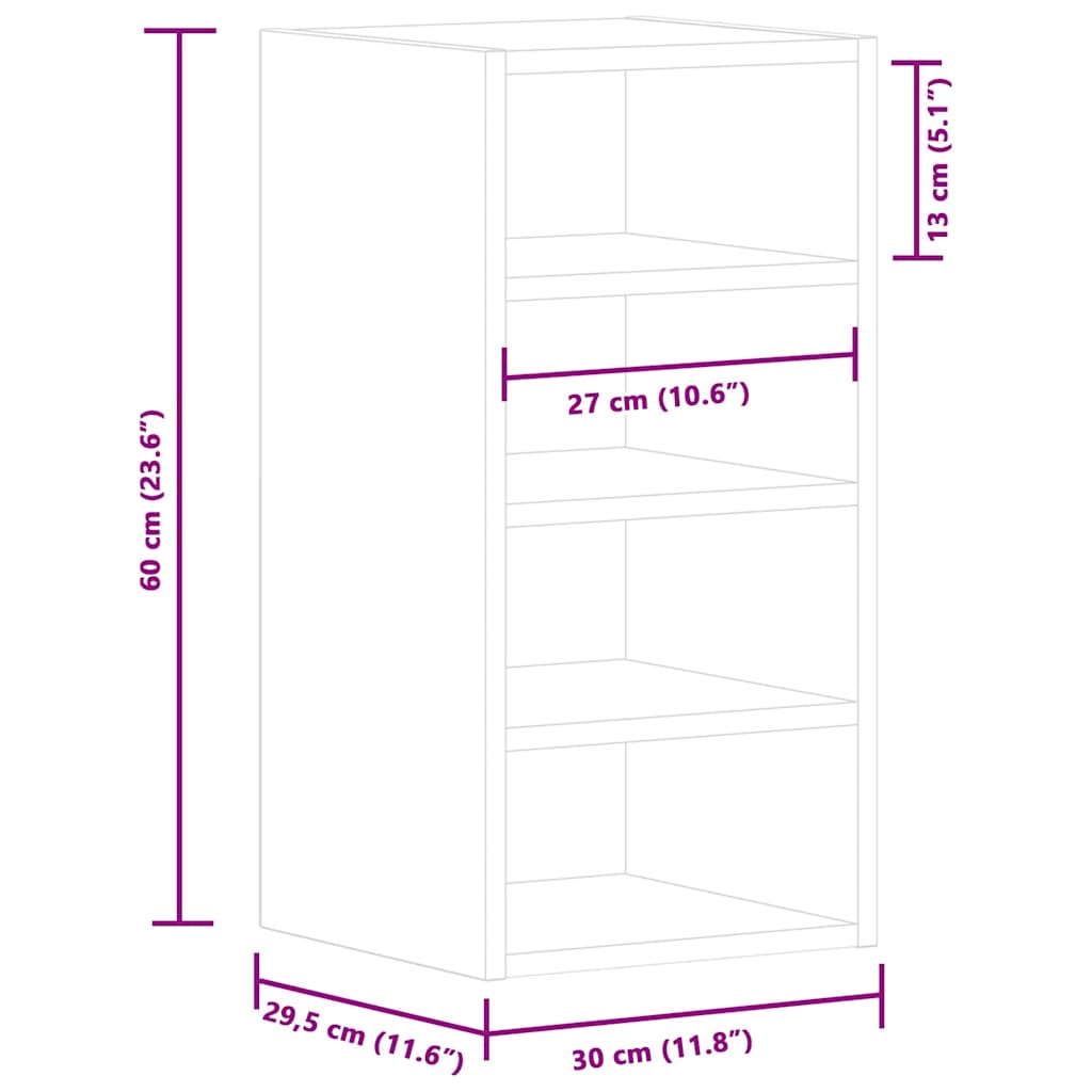 Hanging Cabinet Riga Sonoma Oak 30x29.5x60 cm Engineered Wood