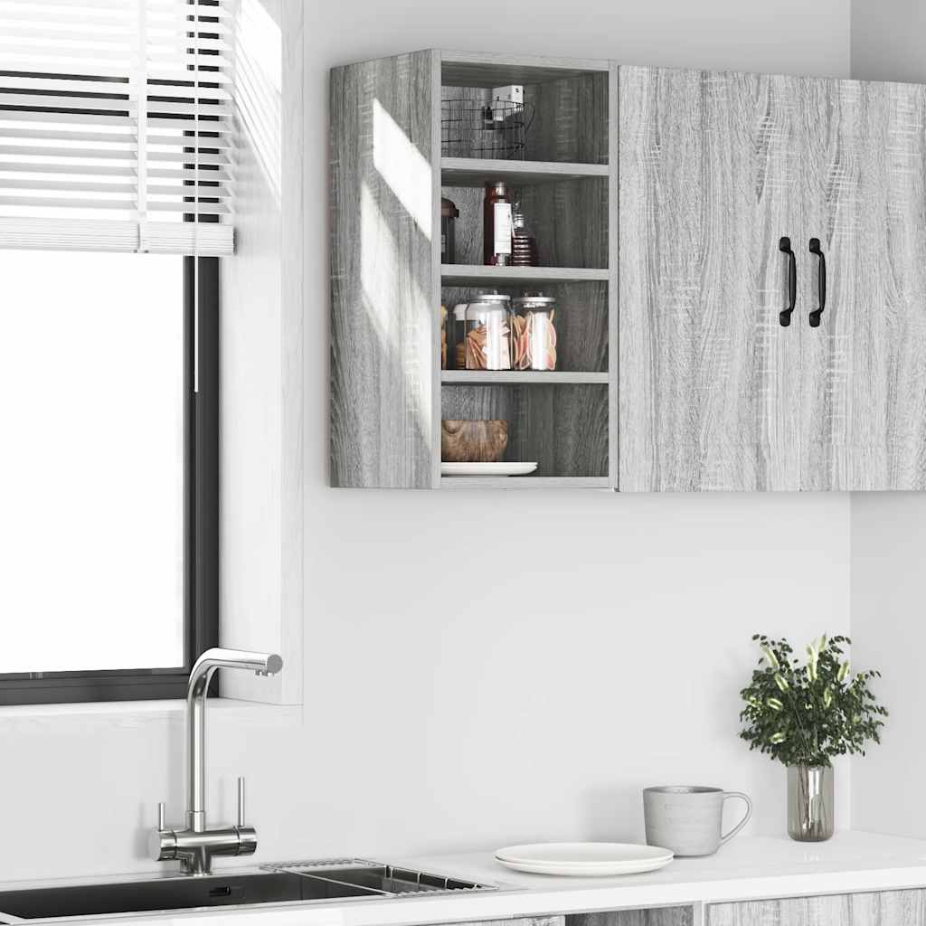 Hanging Cabinet Riga Grey Sonoma 30x29.5x60 cm Engineered Wood
