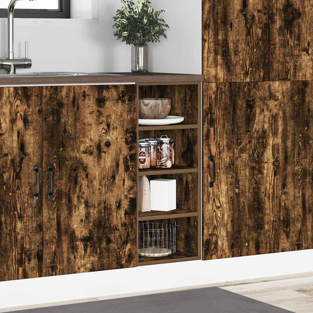 Bottom Cabinet "Riga" Smoked Oak 30x44,5x81,5 cm Engineered Wood