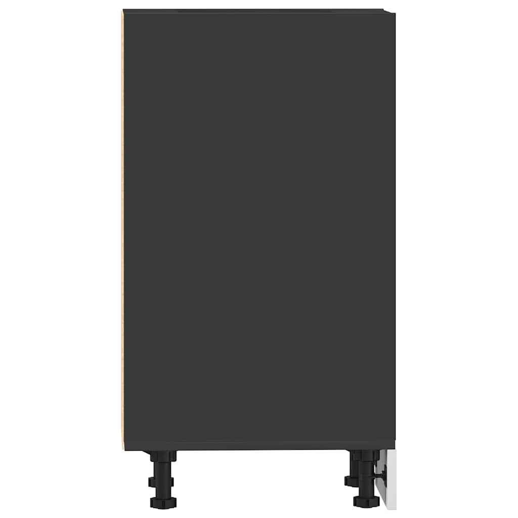 Bottom Cabinet Riga Black 40x44.5x81.5 cm Engineered Wood