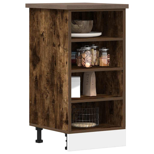 Bottom Cabinet "Riga" Smoked Oak 40x44,5x81,5 cm Engineered Wood