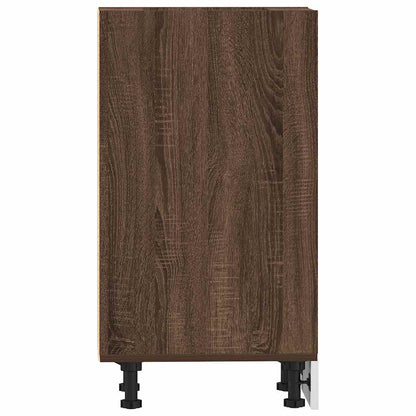 Bottom Cabinet Riga Brown Oak 40x44.5x81.5 cm Engineered Wood
