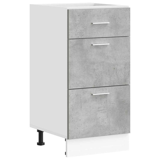 Bottom Cabinet "Lyon" Concrete Grey 40x46x81,5 cm Engineered Wood
