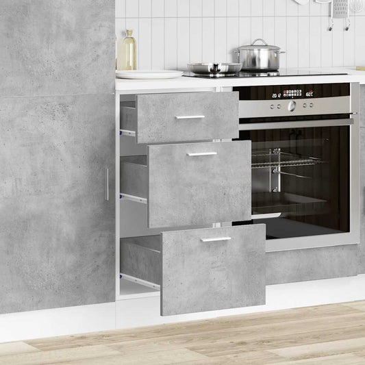 Bottom Cabinet "Lyon" Concrete Grey 40x46x81,5 cm Engineered Wood