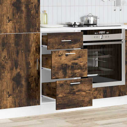 Bottom Cabinet "Lyon" Smoked Oak 40x46x81,5 cm Engineered Wood