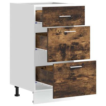 Bottom Cabinet "Lyon" Smoked Oak 40x46x81,5 cm Engineered Wood