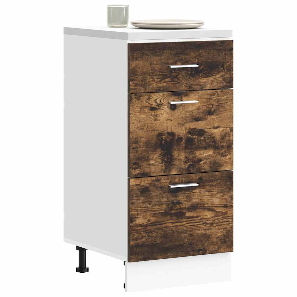Bottom Cabinet Lyon Smoked Oak 40x46x81.5 cm Engineered Wood