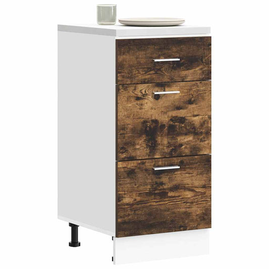 Bottom Cabinet "Lyon" Smoked Oak 40x46x81,5 cm Engineered Wood