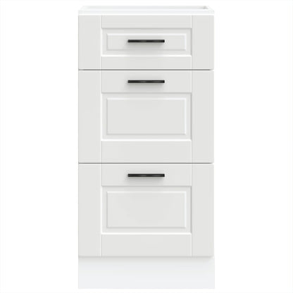 Kitchen Base Cabinet Porto White Engineered Wood