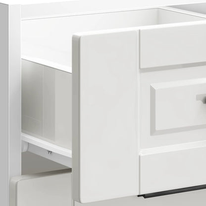 Kitchen Base Cabinet "Porto" High Gloss White Engineered Wood