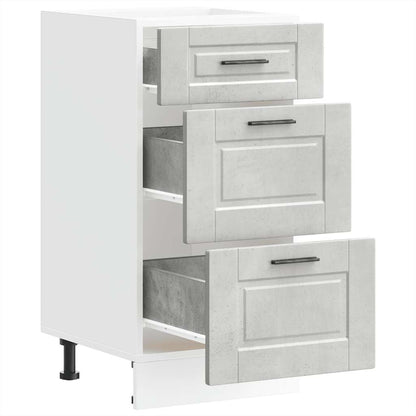 Kitchen Base Cabinet Porto Concrete Grey Engineered Wood