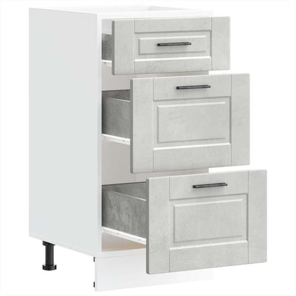 Kitchen Base Cabinet "Porto" Concrete Grey Engineered Wood