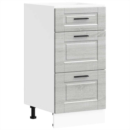 Kitchen Base Cabinet "Porto" Grey Sonoma Engineered Wood