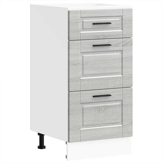 Kitchen Base Cabinet "Porto" Grey Sonoma Engineered Wood