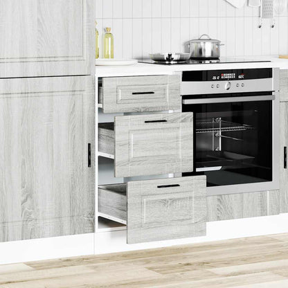 Kitchen Base Cabinet "Porto" Grey Sonoma Engineered Wood