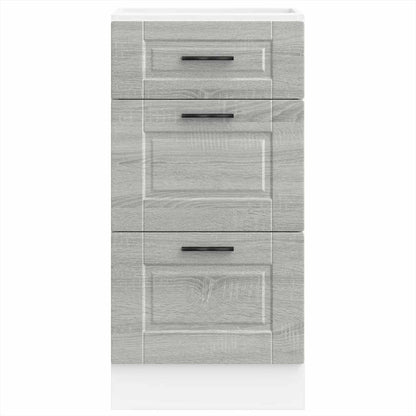 Kitchen Base Cabinet "Porto" Grey Sonoma Engineered Wood