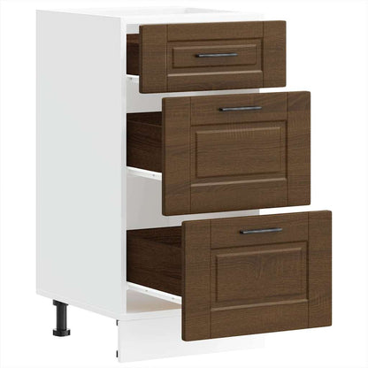 Kitchen Base Cabinet "Porto" Brown Oak Engineered Wood