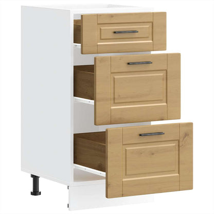 Kitchen Base Cabinet "Porto" Artisan Oak Engineered Wood