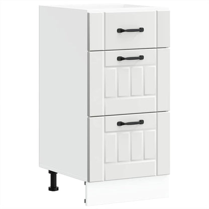 Kitchen Base Cabinet "Lucca" White Engineered Wood