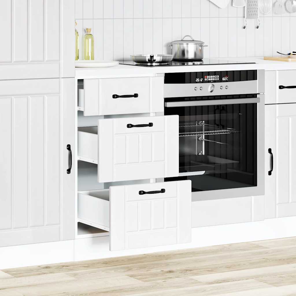 Kitchen Base Cabinet "Lucca" White Engineered Wood