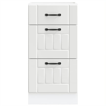 Kitchen Base Cabinet "Lucca" White Engineered Wood