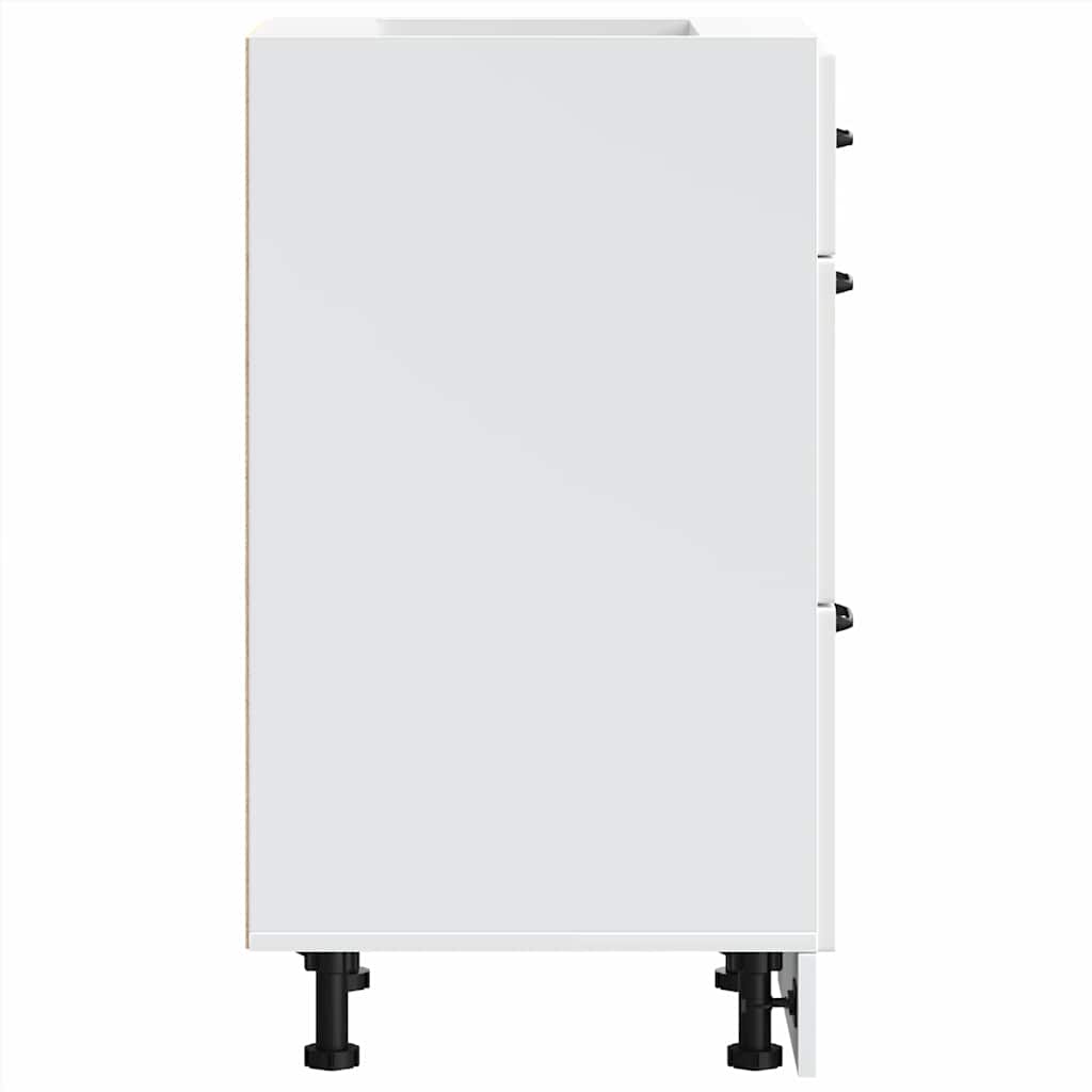 Kitchen Base Cabinet "Lucca" White Engineered Wood