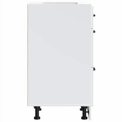Kitchen Base Cabinet "Lucca" White Engineered Wood