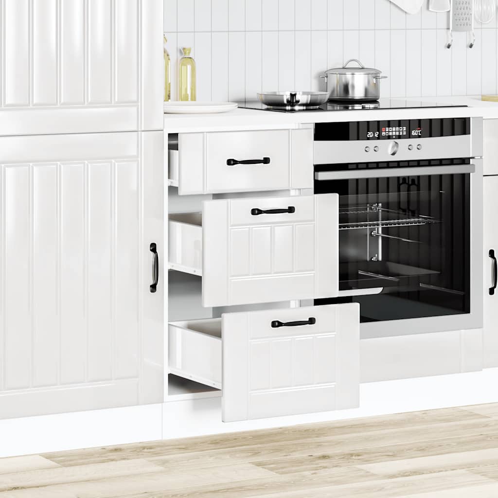 Kitchen Base Cabinet "Lucca" High Gloss White Engineered Wood