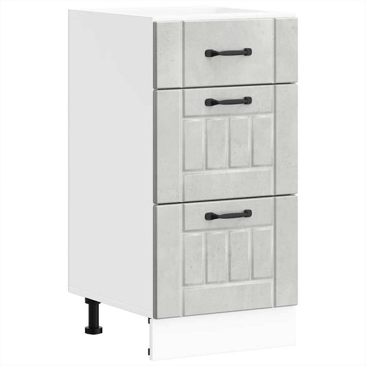 Kitchen Base Cabinet Lucca Concrete Grey Engineered Wood