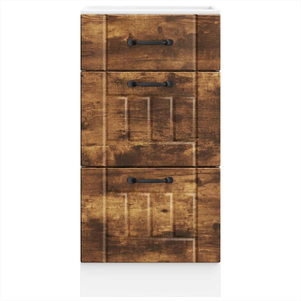 Kitchen Base Cabinet Lucca Smoked Oak Engineered Wood