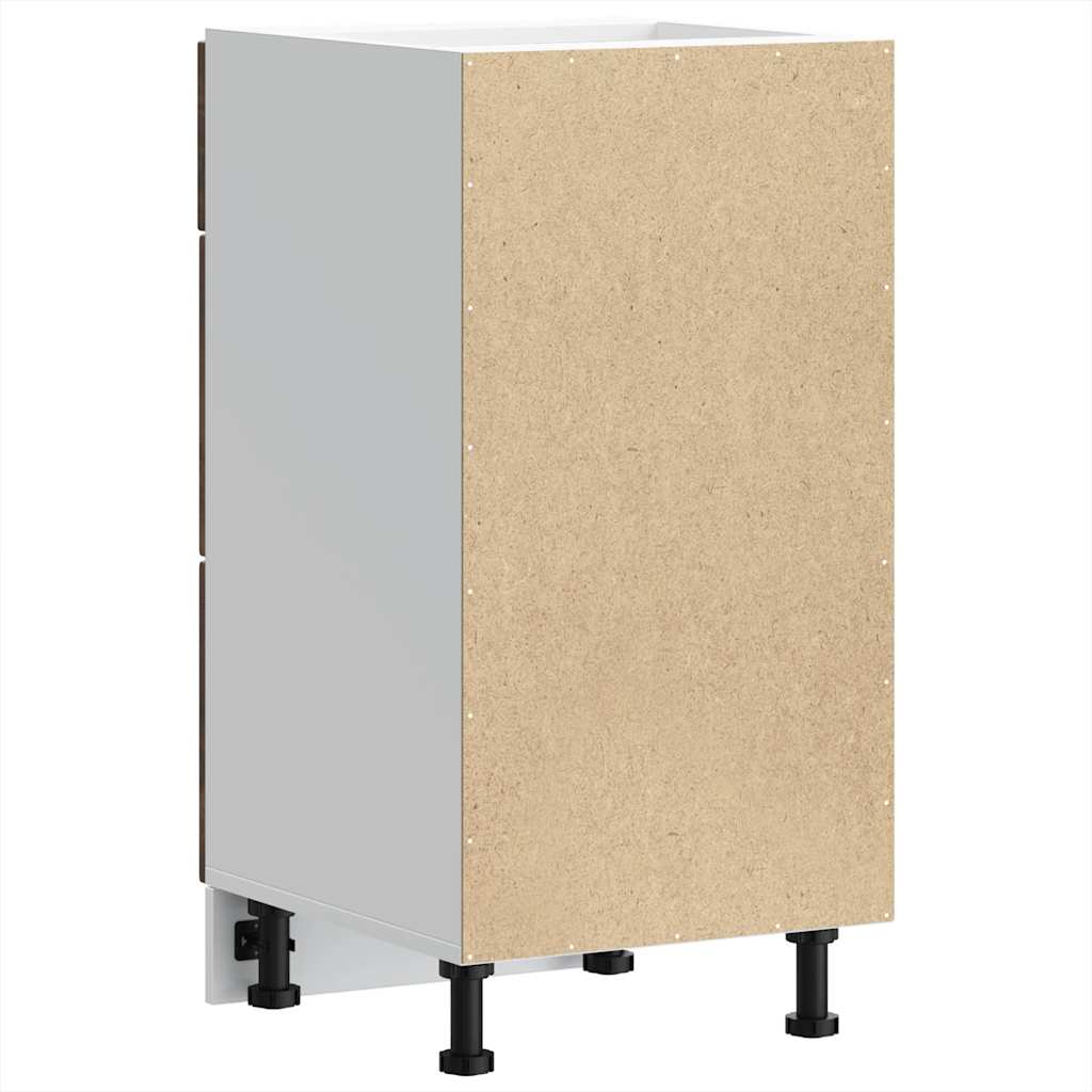 Kitchen Base Cabinet "Lucca" Smoked Oak Engineered Wood