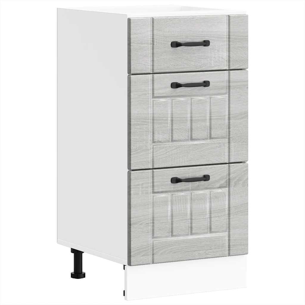 Kitchen Base Cabinet Lucca Grey Sonoma Engineered Wood