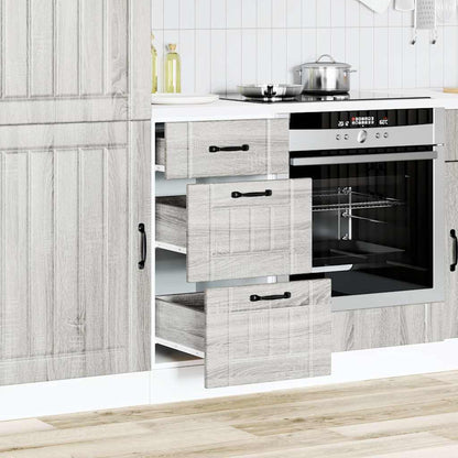 Kitchen Base Cabinet "Lucca" Grey Sonoma Engineered Wood