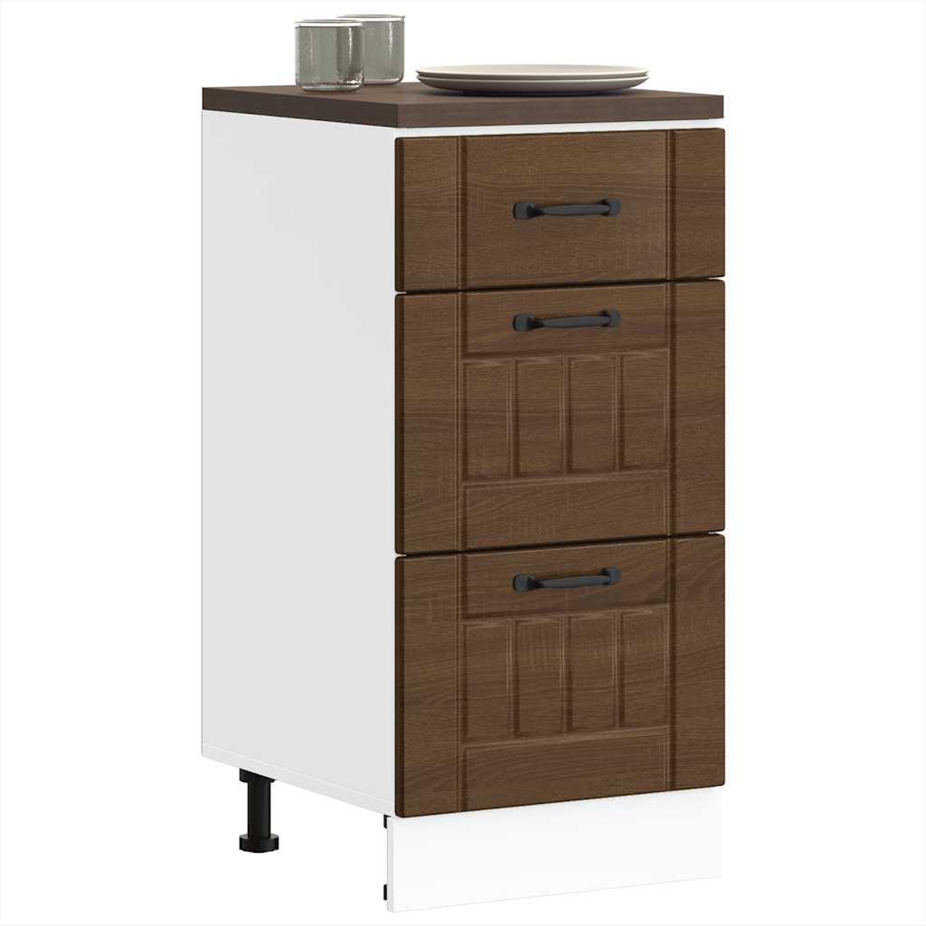 Kitchen Base Cabinet Lucca Brown Oak Engineered Wood