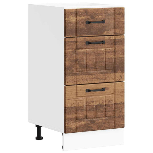 Kitchen Base Cabinet "Lucca" Old Wood Engineered Wood