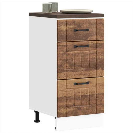 Kitchen Base Cabinet "Lucca" Old Wood Engineered Wood