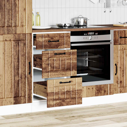 Kitchen Base Cabinet "Lucca" Old Wood Engineered Wood