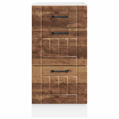 Kitchen Base Cabinet "Lucca" Old Wood Engineered Wood