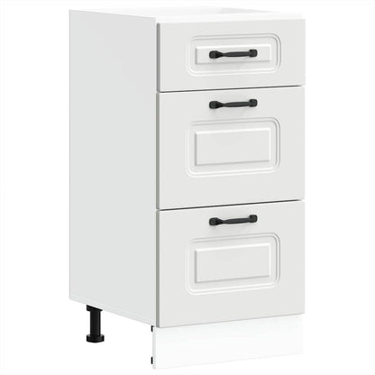 Kitchen Base Cabinet "Kalmar" White Engineered Wood