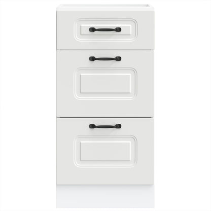 Kitchen Base Cabinet "Kalmar" White Engineered Wood