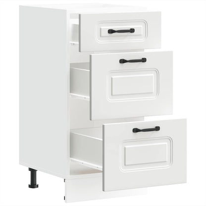 Kitchen Base Cabinet "Kalmar" White Engineered Wood