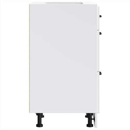Kitchen Base Cabinet "Kalmar" White Engineered Wood