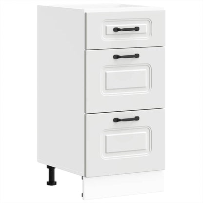 Kitchen Base Cabinet "Kalmar" White Engineered Wood