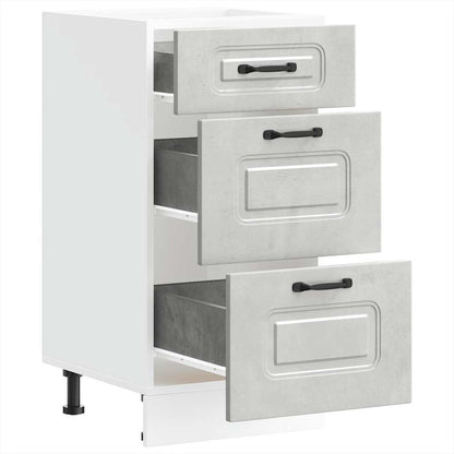 Kitchen Base Cabinet "Kalmar" Concrete Grey Engineered Wood