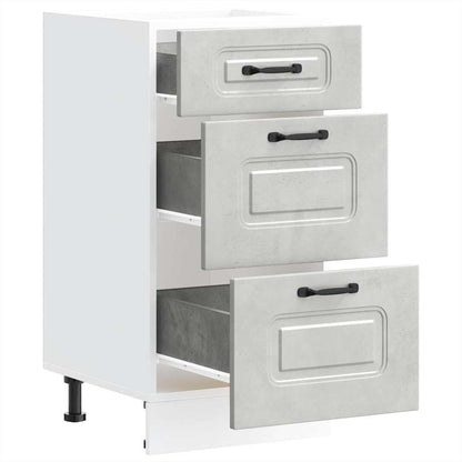 Kitchen Base Cabinet "Kalmar" Concrete Grey Engineered Wood