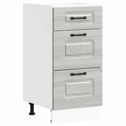 Kitchen Base Cabinet "Kalmar" Grey Sonoma Engineered Wood