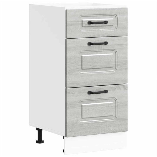 Kitchen Base Cabinet "Kalmar" Grey Sonoma Engineered Wood
