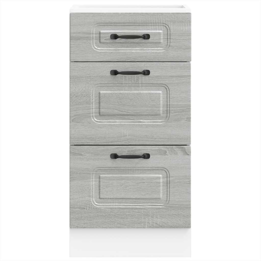 Kitchen Base Cabinet "Kalmar" Grey Sonoma Engineered Wood