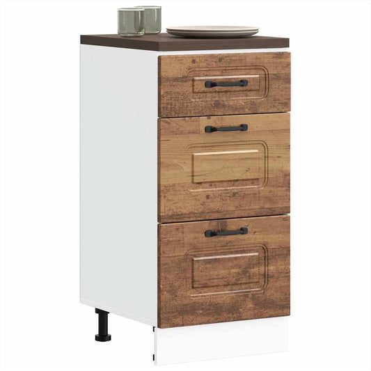 Kitchen Base Cabinet "Kalmar" Old Wood Engineered Wood